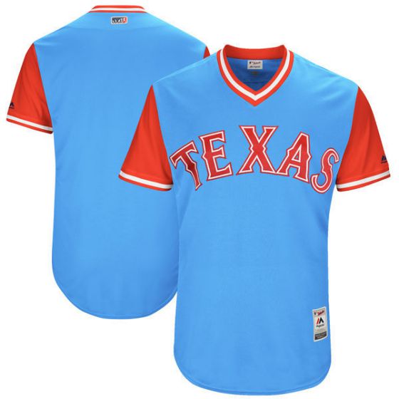 Men Texas Rangers Blank Light Blue New Rush Limited MLB Jerseys-0